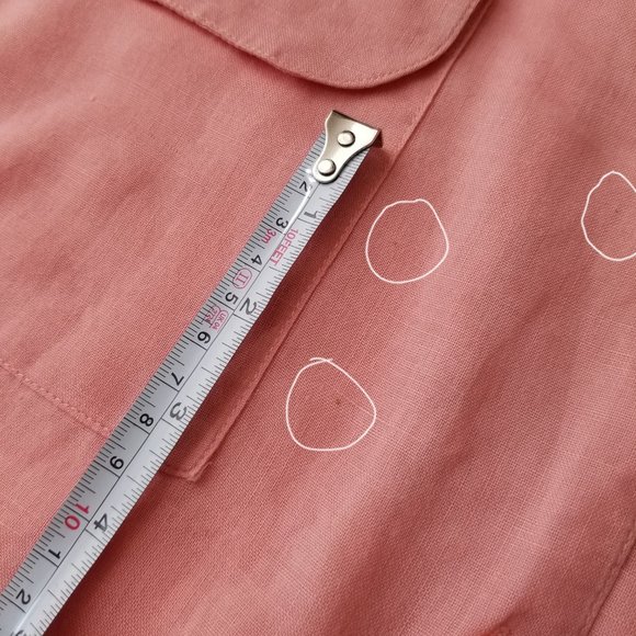 Vintage 1980s Album by Kenzo salmon pink button-up - Picture 8 of 13